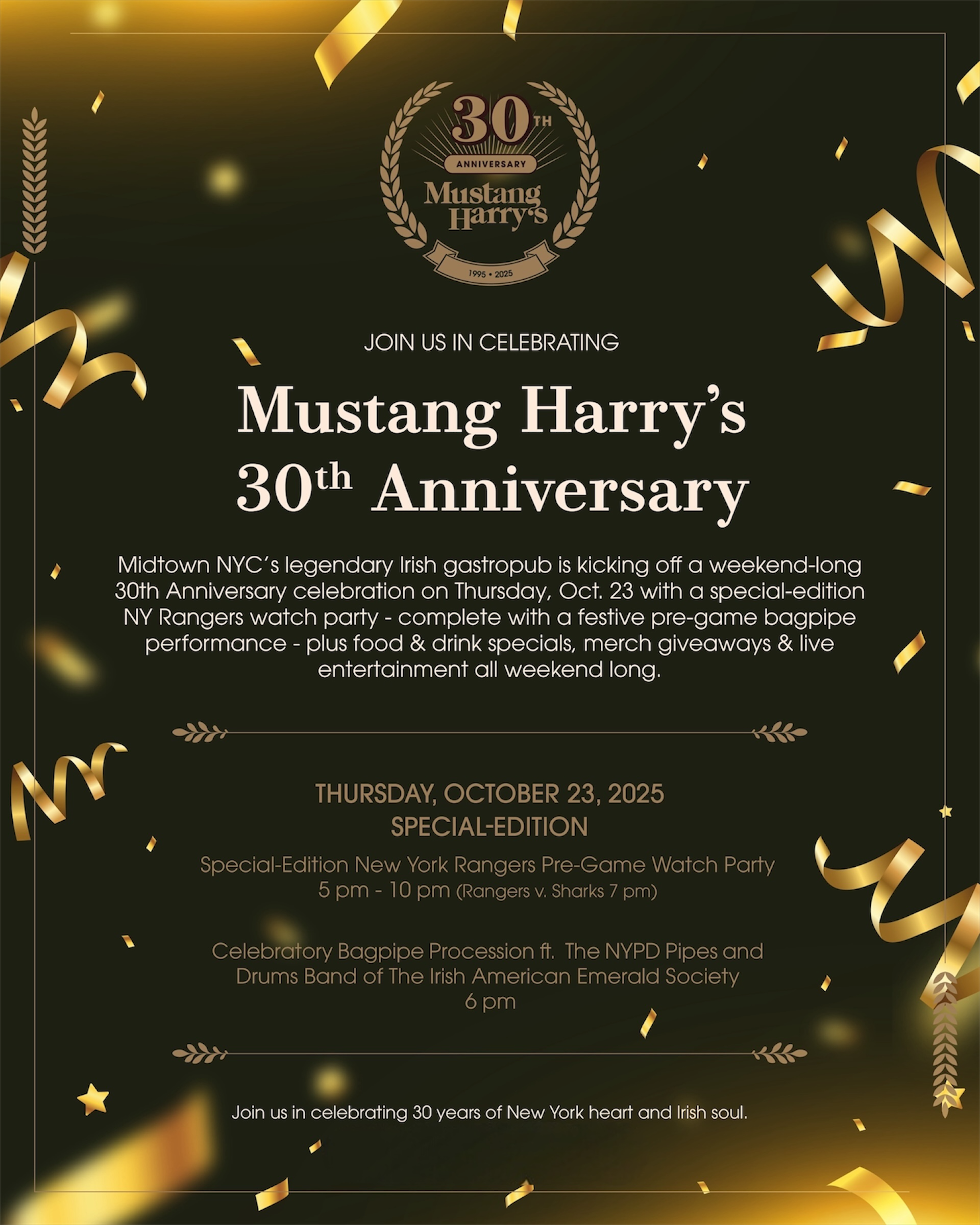 Mustang Harry's 30th Anniversary